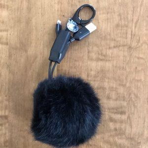 Rebecca Minkoff Power Puff Keychain - Black